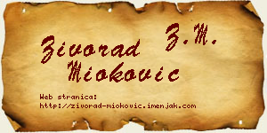 Živorad Mioković vizit kartica